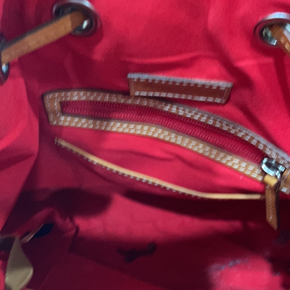 Dooney & Bourke red leather bucket  shoulder bag - Picture 6 of 6